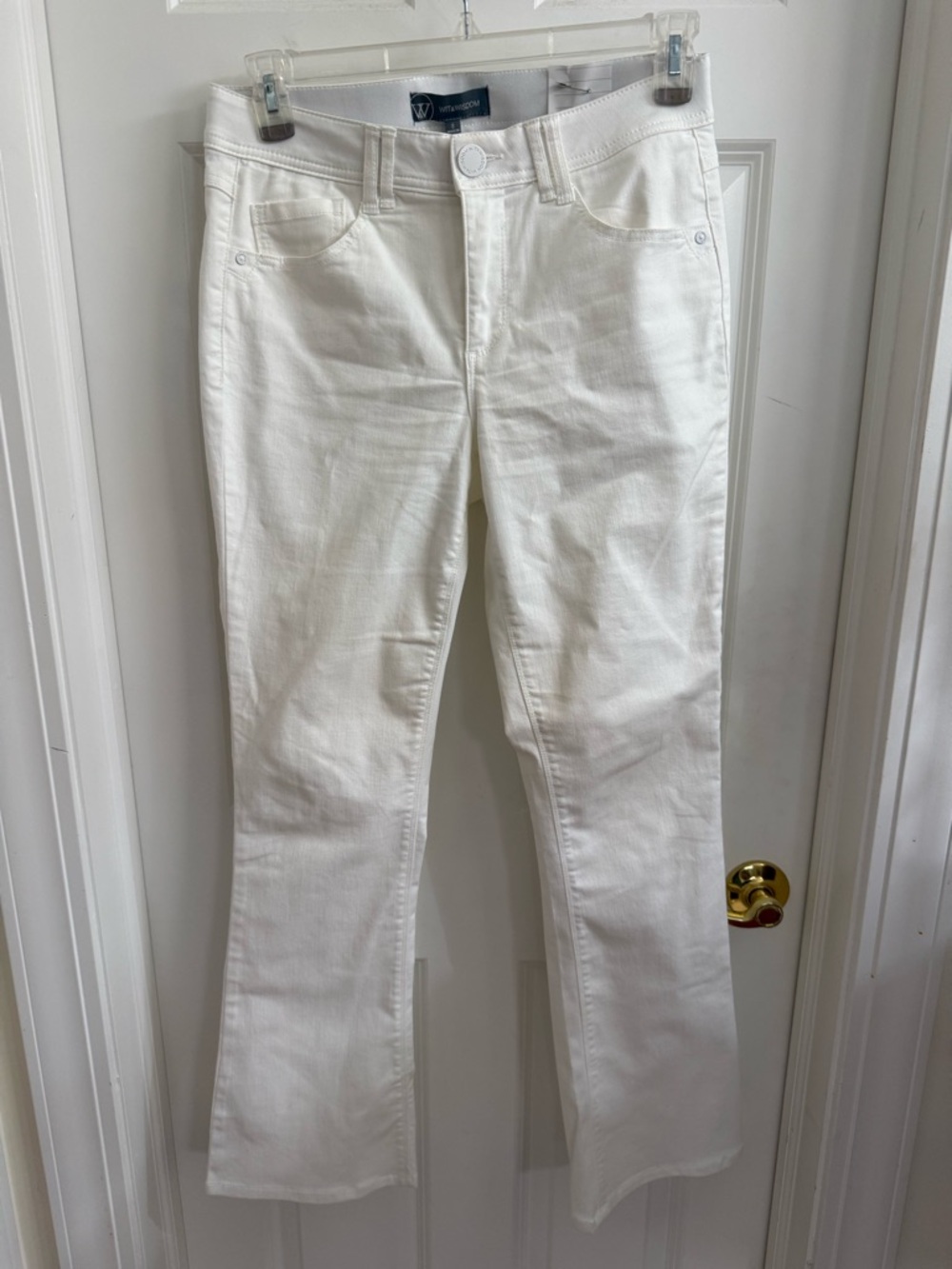 Wit & Wisdom White Wide-Leg Jeans